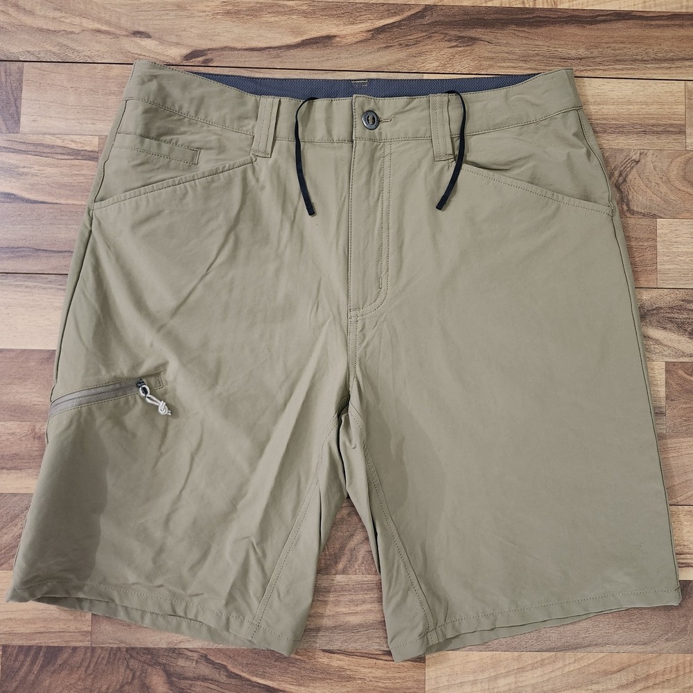 Patagonia Mens Quandary Shorts Size 34 Ash Tan Drawstring UPF50 Hiking DWR